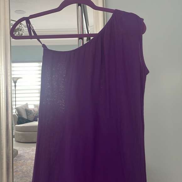 Gauzey purple one shoulder dress XS - Picture 2 of 4